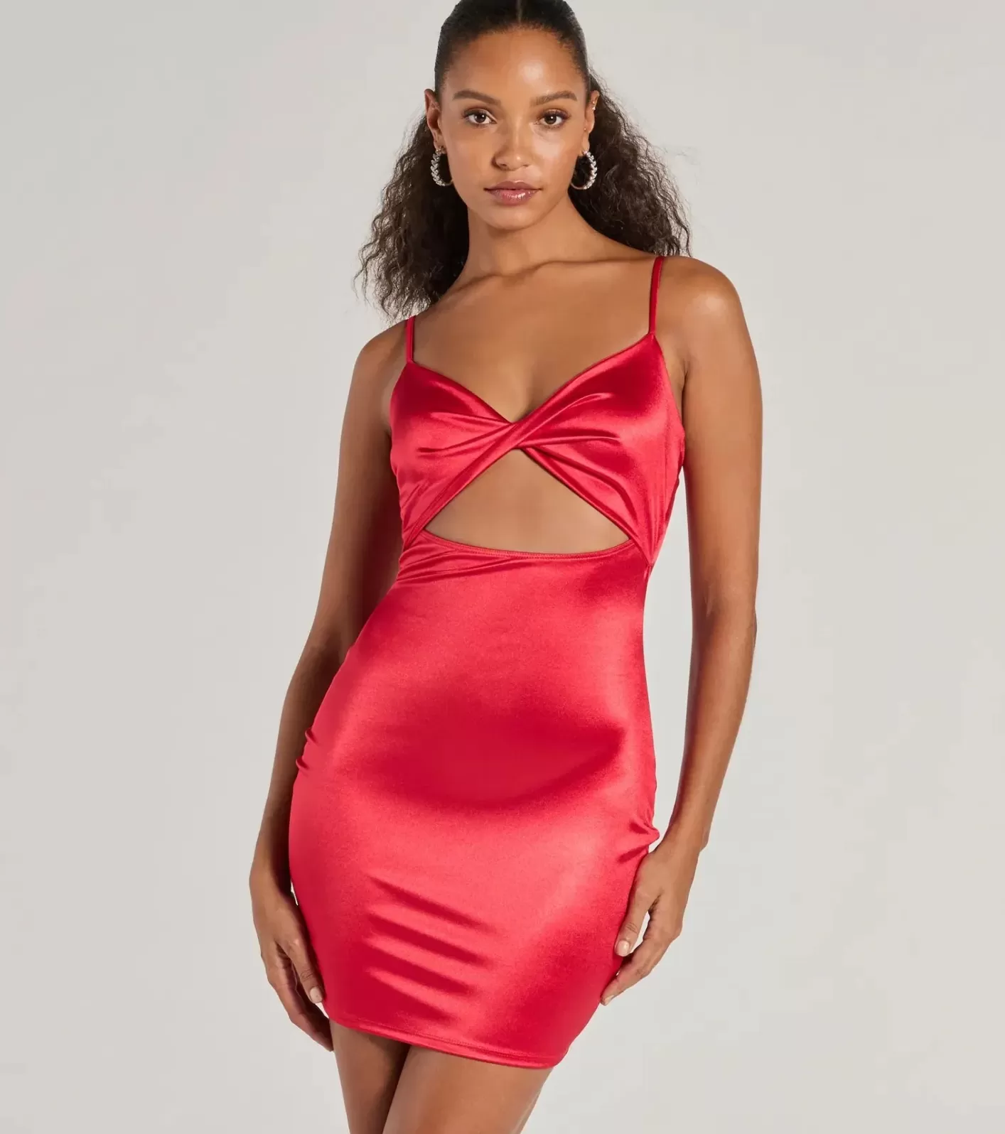 Windsor Strut To The Club Cutout Mini Dress RED Cheap