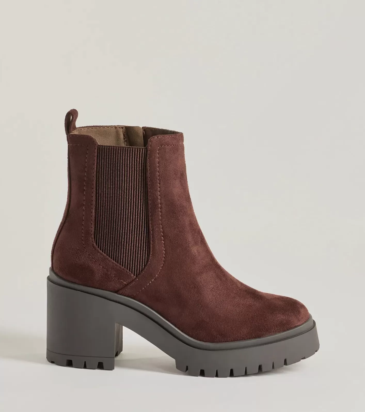 Windsor Stylishly Edgy Platform Block Heel Booties BROWN Fashion