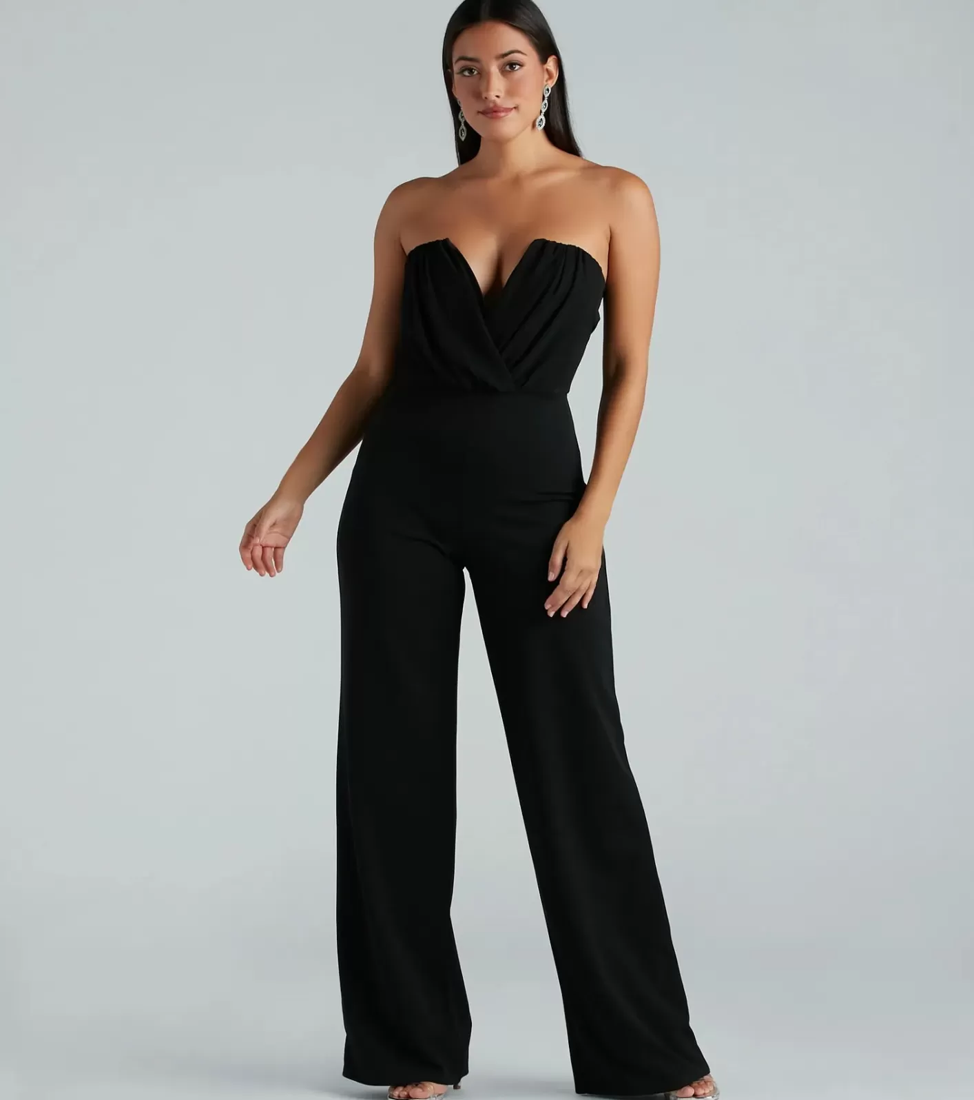 Windsor Such A Chic Vibe Strapless Jumpsuit BLACK Cheap