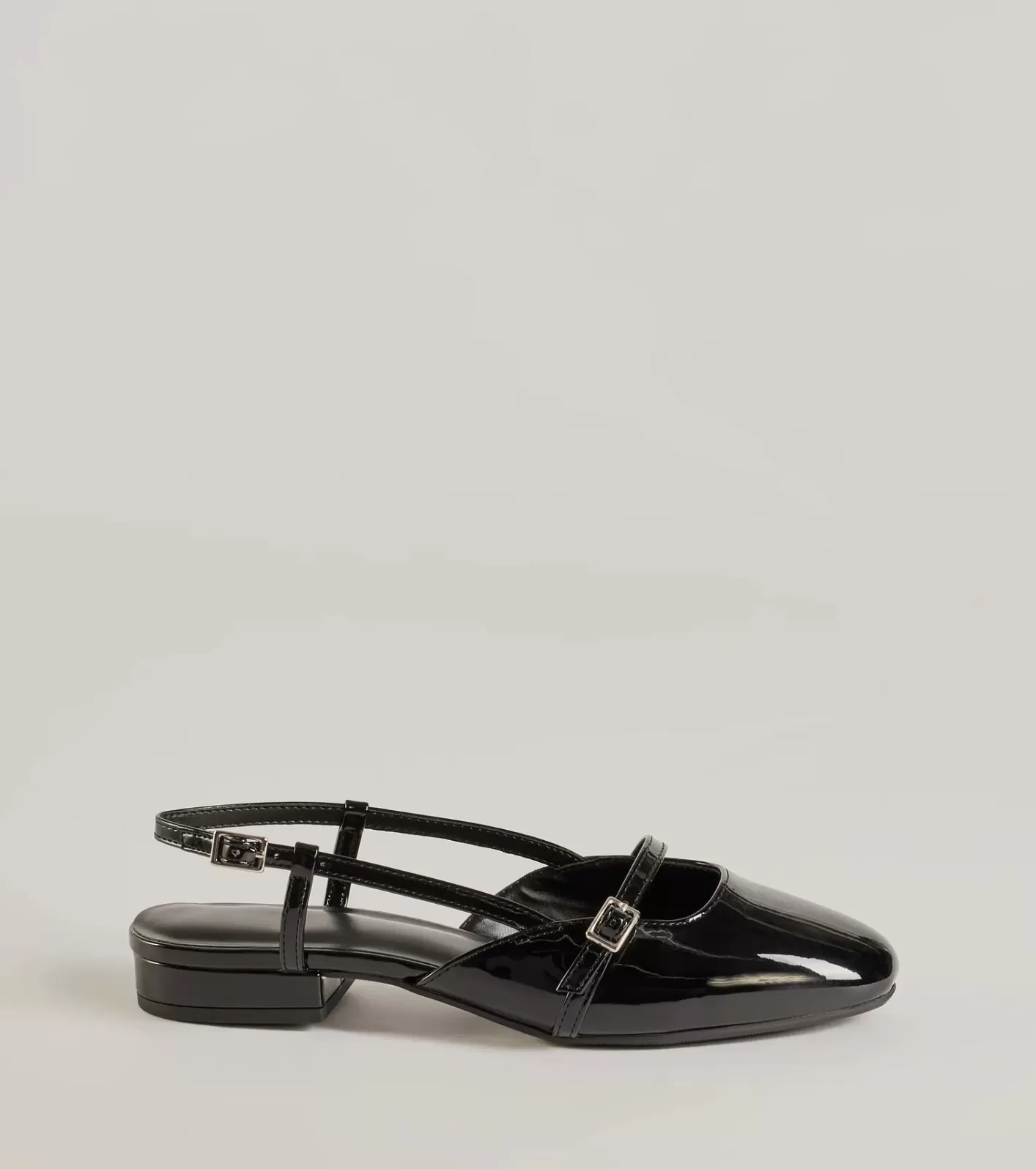 Windsor The Classic Faux Patent Leather Mary Jane Flats BLACK Hot