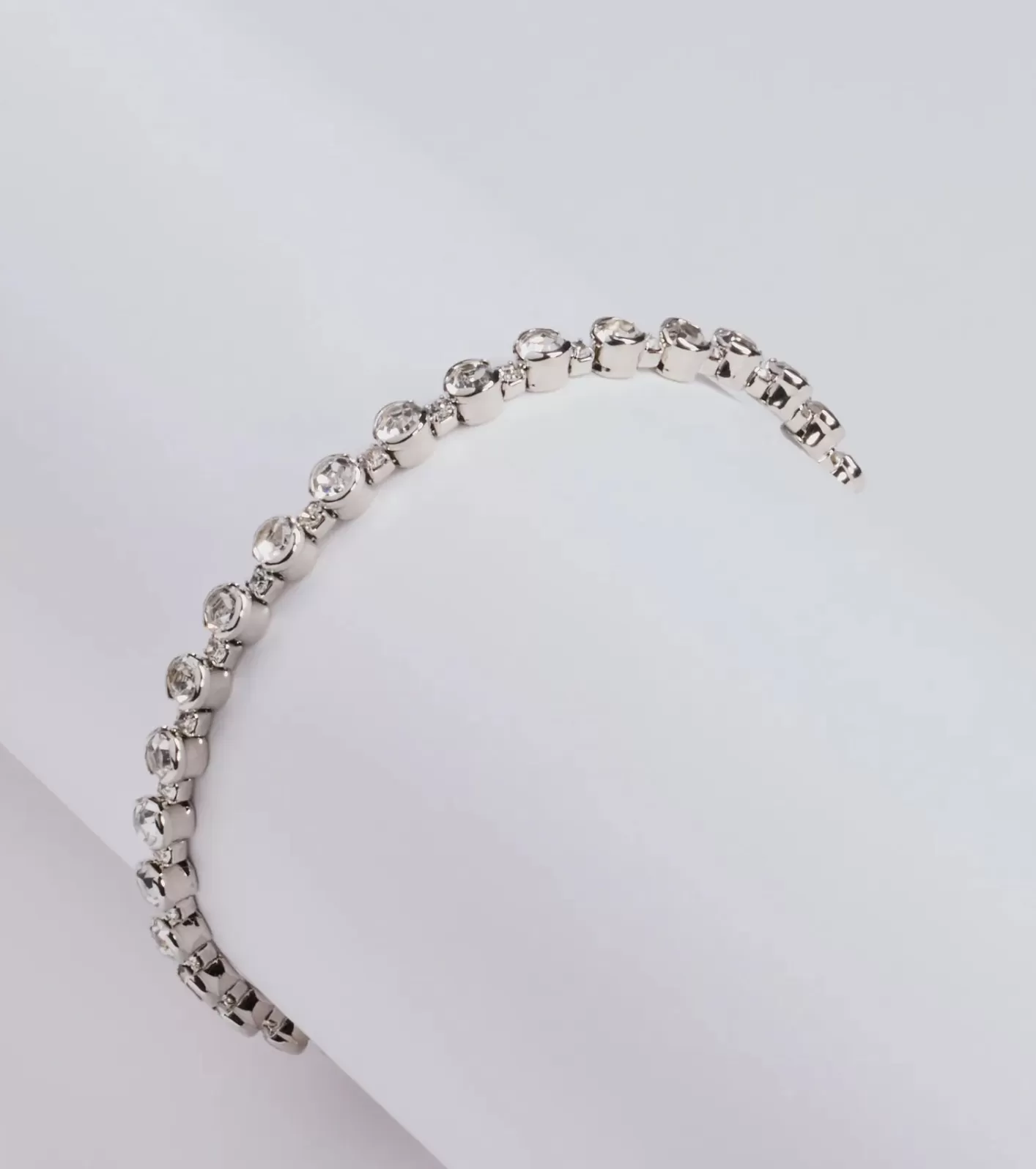 Windsor Timelessly Luxe Rhinestone Memory Wire Bracelet SILVER Shop