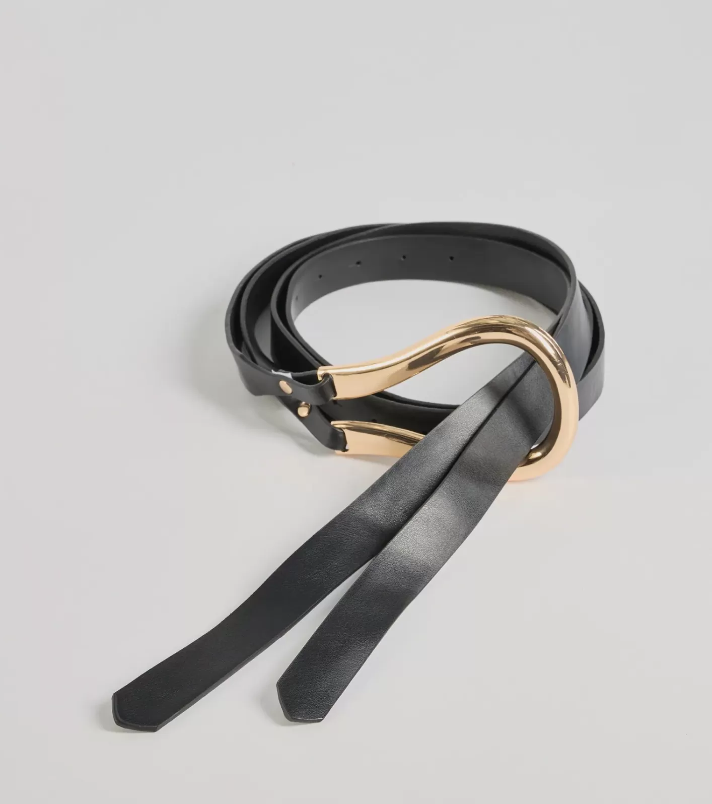 Windsor Trendy Silhouette Loop Buckle Wrap Belt BLACK Cheap