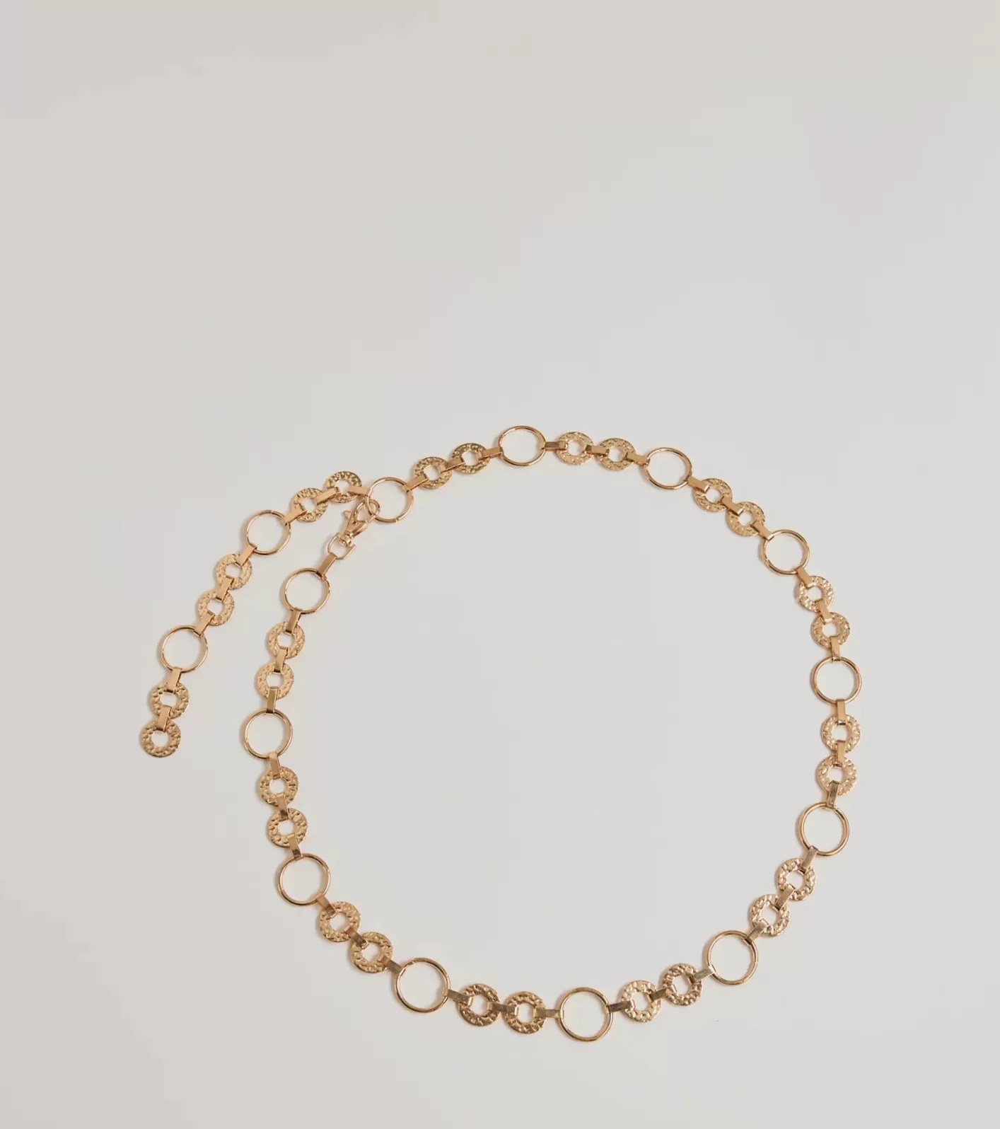 Windsor Trendy Vibes Textured O-Ring Chain Belt GOLD Shop