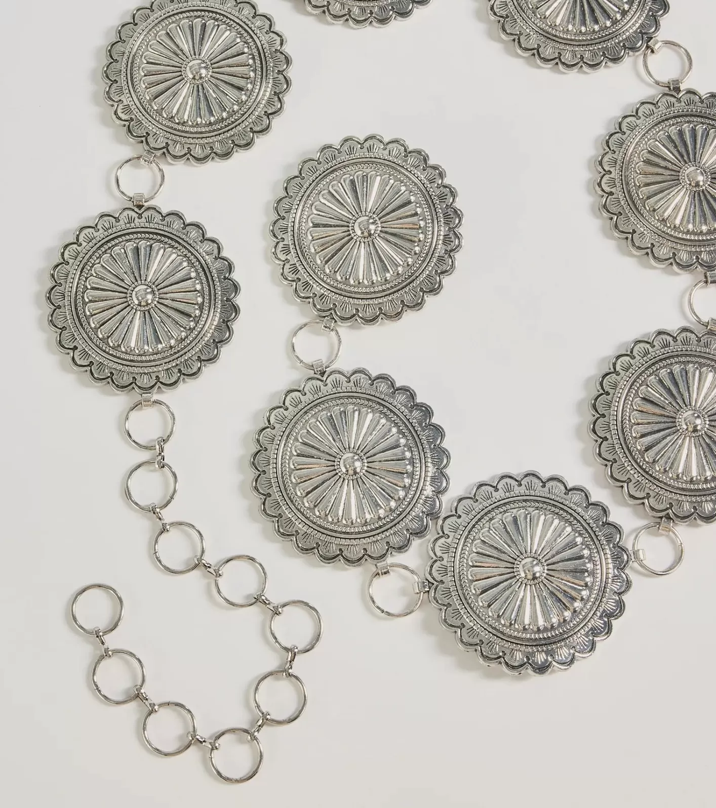 Windsor Vintage Glam Concho Metal Belt SILVEROX Cheap