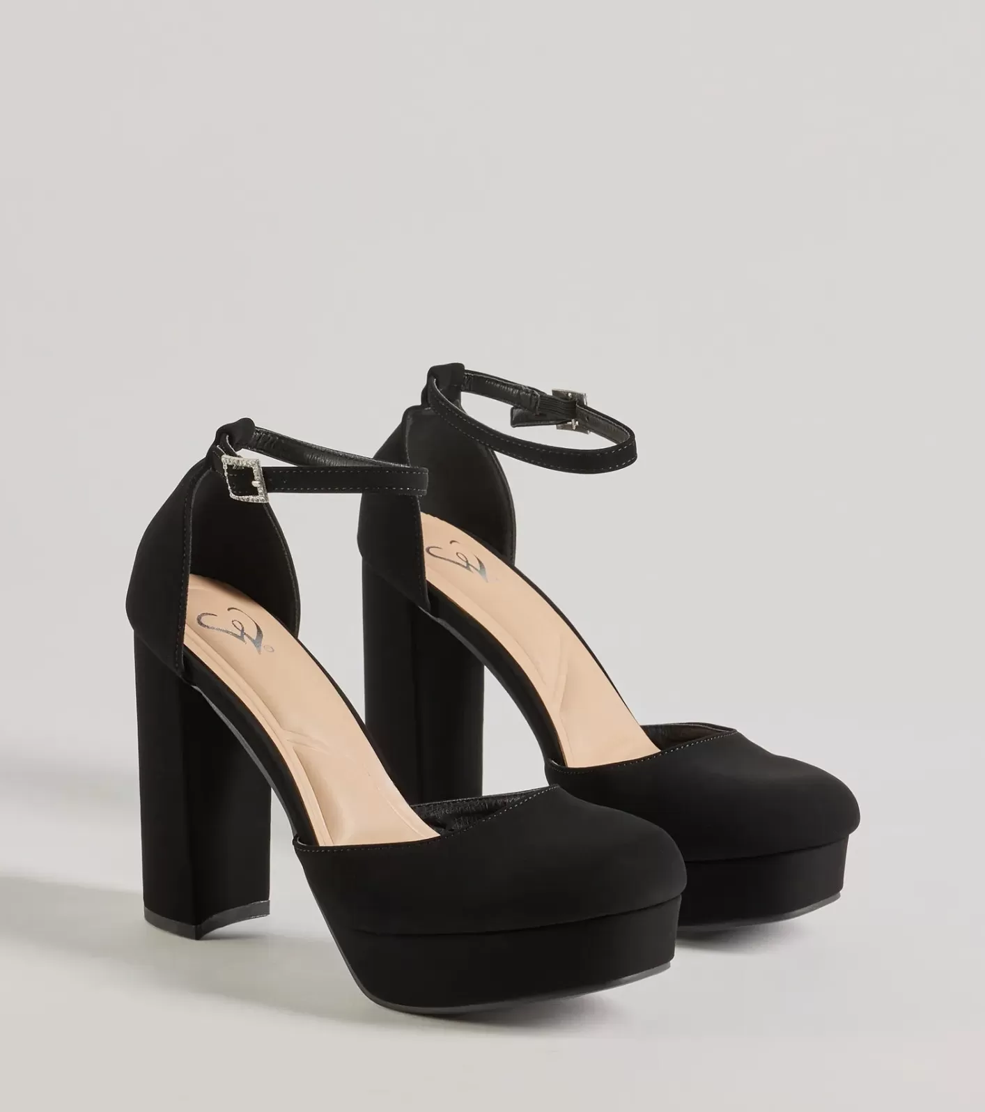Windsor Vintage Glam Platform Mary Jane Heels BLACK Discount