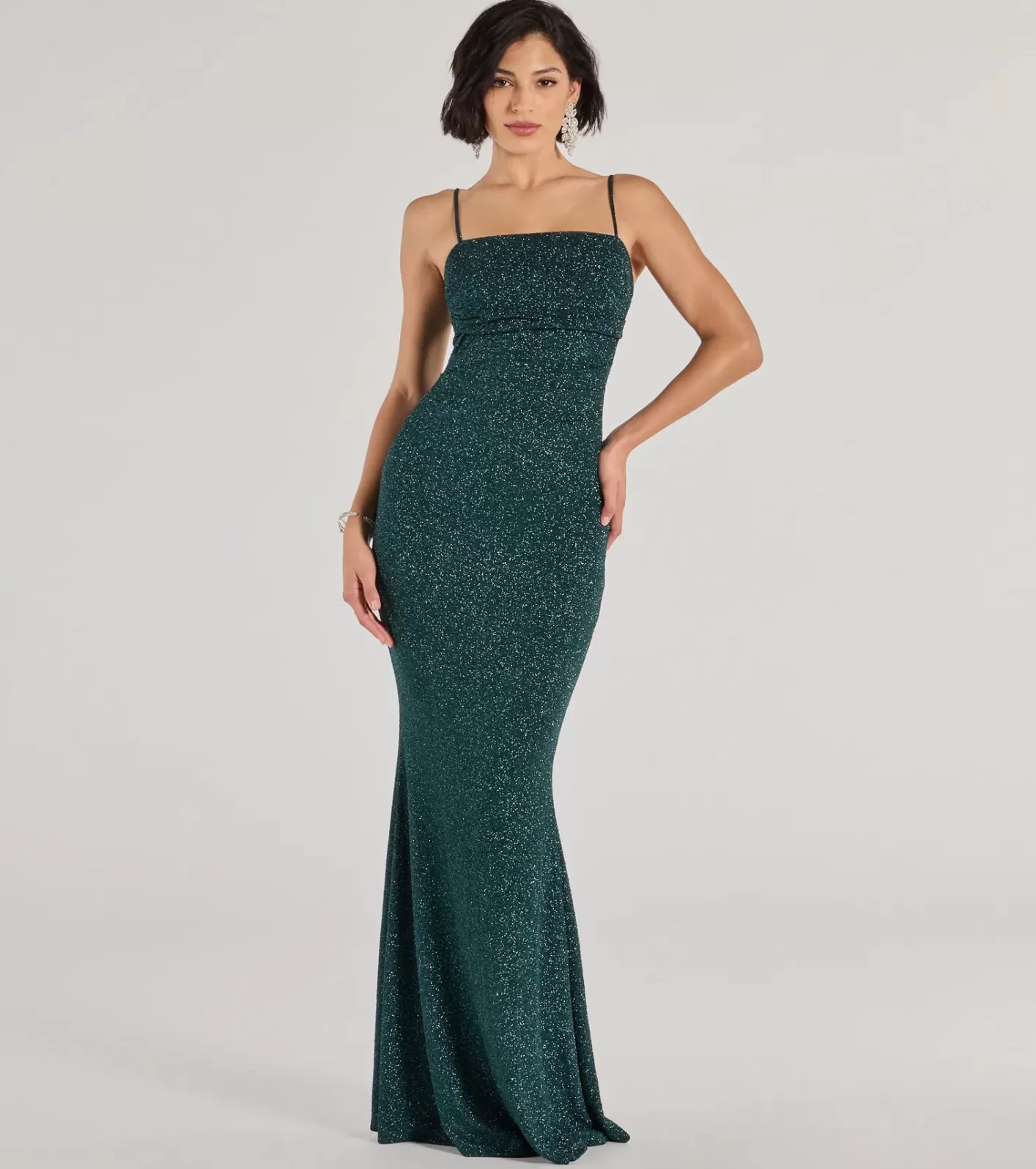 Windsor Wendy Sleeveless Mermaid Glitter Formal Dress HUNTER Shop