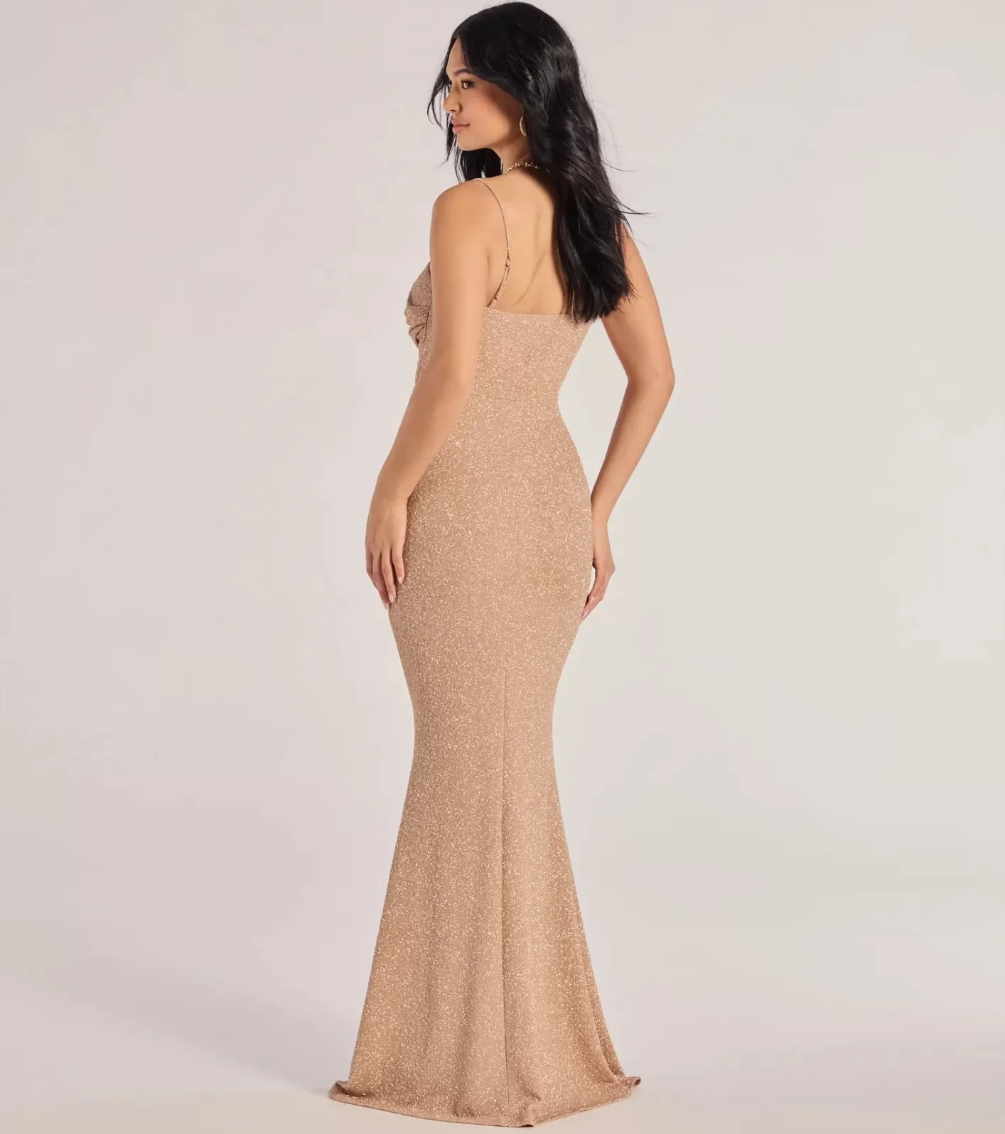 Windsor Wendy Sleeveless Mermaid Glitter Formal Dress MAUVE Discount