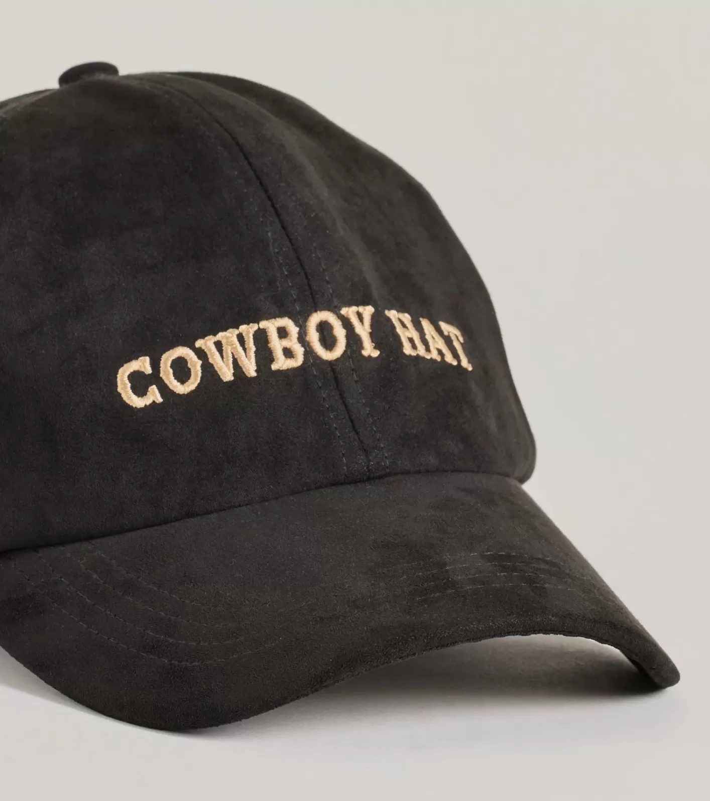 Windsor Western Chic Faux Suede Cowboy Script Hat BLACK Shop