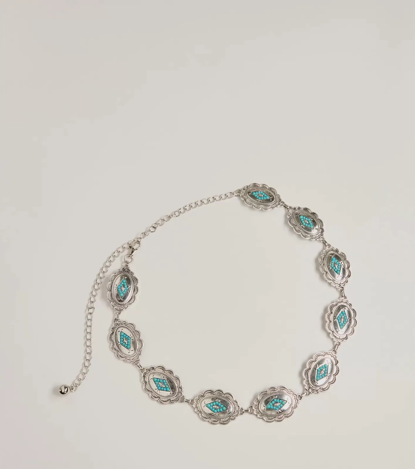 Windsor Western Spirit Concho Stone Belt SILVER Fashion